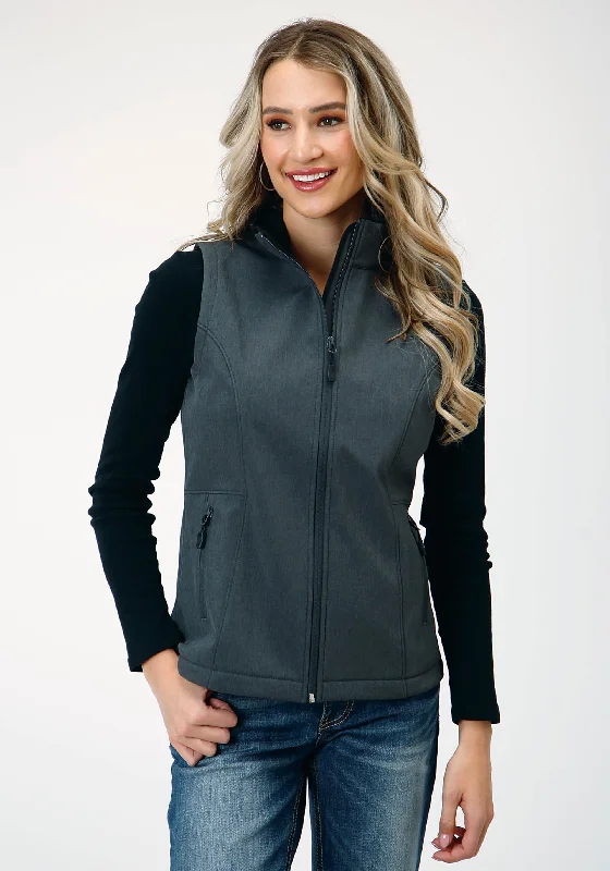 New Arrival everyday winter coatWOMENS TECH  HEATHER GREY SOFT SHELL VEST