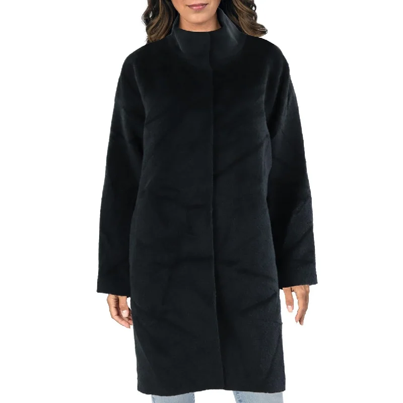 Price Reduction relaxed winter jacketWomens Stand Collar Midi Wool Coat
