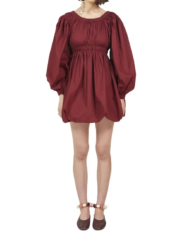 Limited Availability fitted bodycon dressMartine Dress In Bordeaux