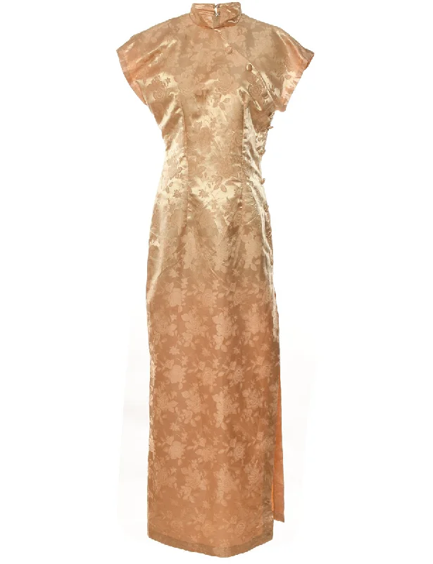 Price Drop long coatJacquard Evening Dress - L
