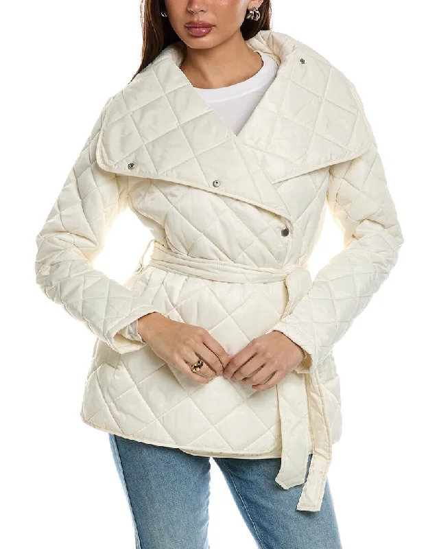 Super Sale utility coatRebecca Minkoff Diamond Quilted Wrap Coat