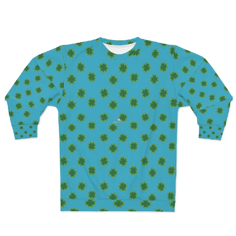 Customer Appreciation Sale graphic gym sweatshirtBlue Green Clover Sweatshirt, St. Patrick's Day Cotton Polyester Unisex Shirt- Made in USA Customer Appreciation Sale graphic gym sweatshirtBlue Green Clover Sweatshirt, St. Patrick's Day Cotton Polyester Unisex Shirt- Made in USA
