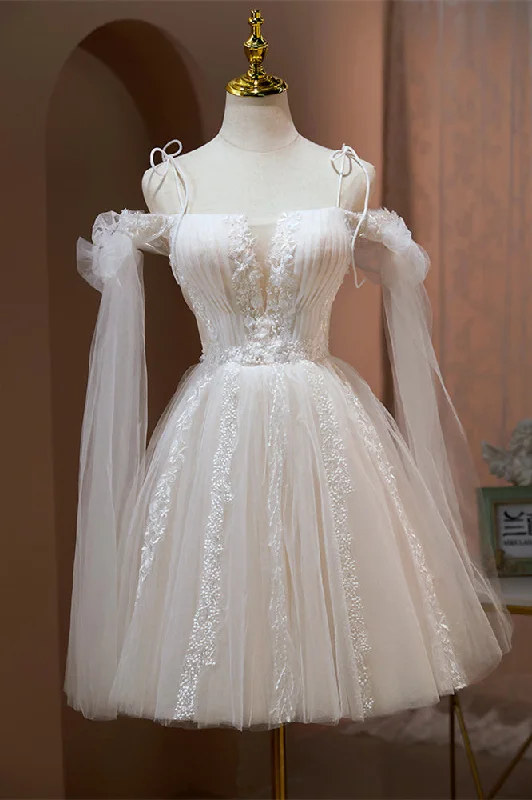 Don’t Miss Out A-line dressIvory Flaunting Off-the-Shoulder Bow Tie Appliques Homecoming Dress Don’t Miss Out A-line dressIvory Flaunting Off-the-Shoulder Bow Tie Appliques Homecoming Dress