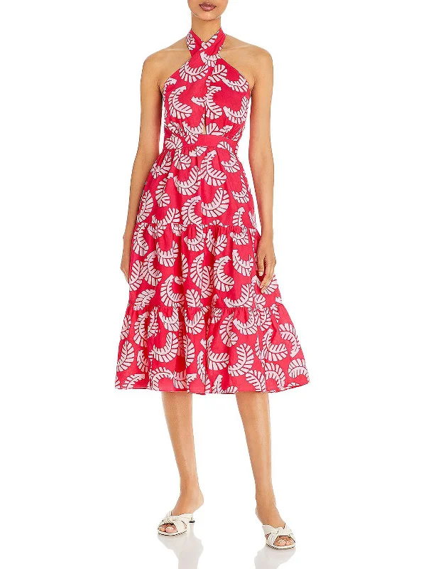 Big Discounts oversized dressWomens Tiered Midi Halter Dress