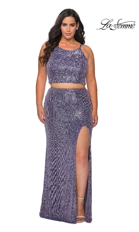Limited Edition modern dressPlus-Size Two-Piece Sequin La Femme Prom Dress