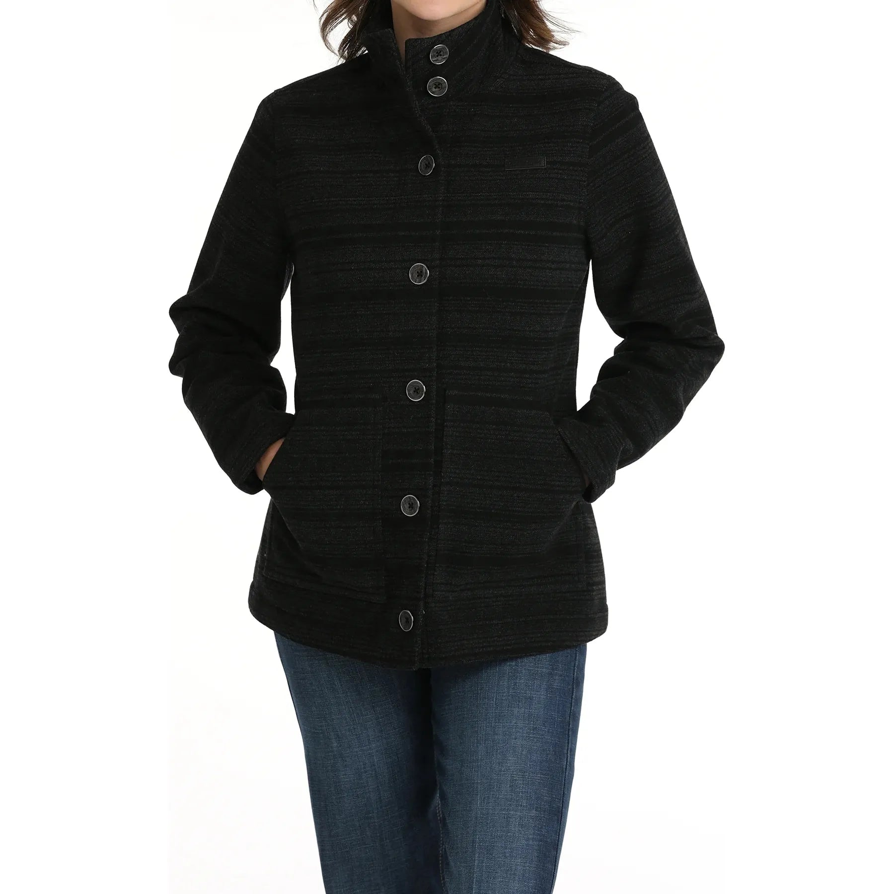 Loyalty Reward classic trench coatCINCH WOMEN'S WOOLY COAT - BLACK