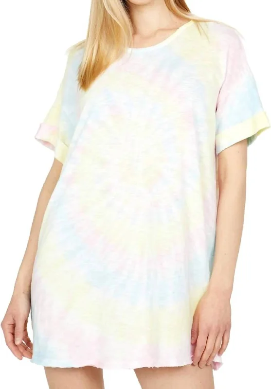 Instant Discount vintage dressDylan Tshirt Dress in Rainbow Tie Dye Sherbert