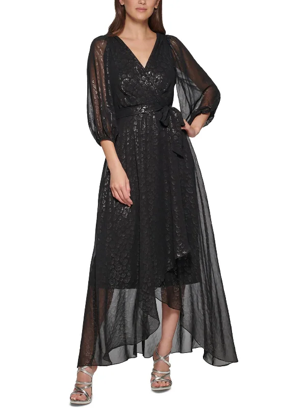 Midnight Madness cocktail dressWomens Chiffon Animal Print Maxi Dress