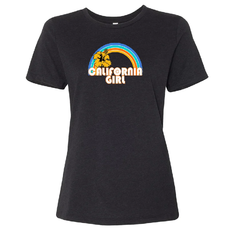 Special Savings trendy gym wear hoodieCalifornia Girl Rainbow Hibiscus Women's Relaxed Jersey Tee Special Savings trendy gym wear hoodieCalifornia Girl Rainbow Hibiscus Women's Relaxed Jersey Tee