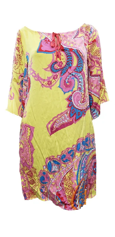 Factory Direct Sale chic dressWomen's Printed Silk Dress In Tl10