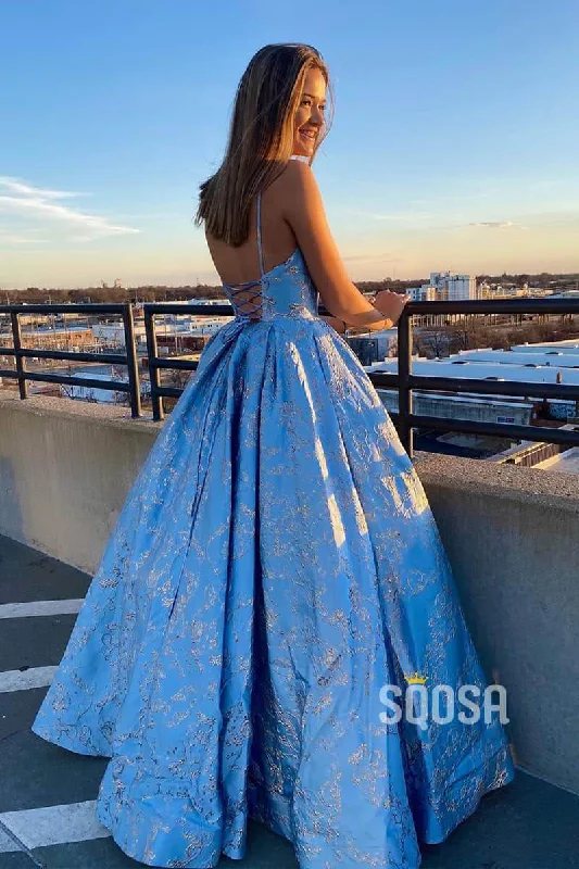 Midnight Sale floral dressA-Line Exquisite Lace V-neck Spaghetti Straps Long Prom Dress Lace-Up QP0991 Midnight Sale floral dressA-Line Exquisite Lace V-neck Spaghetti Straps Long Prom Dress Lace-Up QP0991