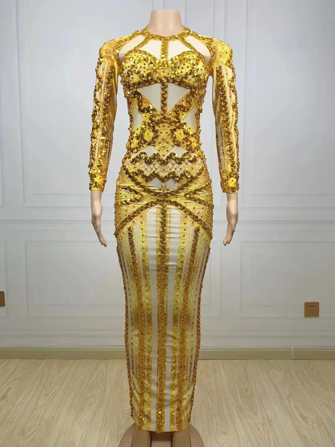 Blowout Sale warm jacketShining Gold Rhinestones Sequins Dress WomenParty Dresses Nightclub Dancer Singer StageOutfits Celebrate Costume Blowout Sale warm jacketShining Gold Rhinestones Sequins Dress WomenParty Dresses Nightclub Dancer Singer StageOutfits Celebrate Costume