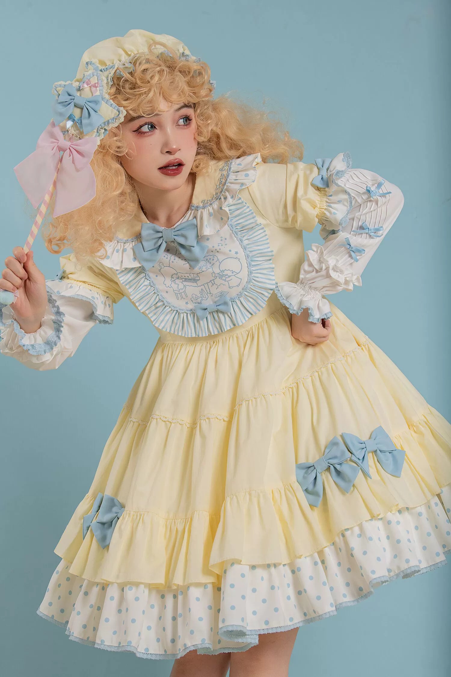 Discount Mania flowy evening dressVcastle~Sweet Lolita OP Dress Splicing Sleeve Apron Dot Print Dress Discount Mania flowy evening dressVcastle~Sweet Lolita OP Dress Splicing Sleeve Apron Dot Print Dress