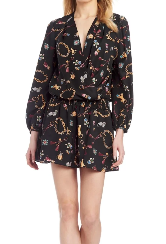 Deal Dash draped dressCiara Dress In Charm Print