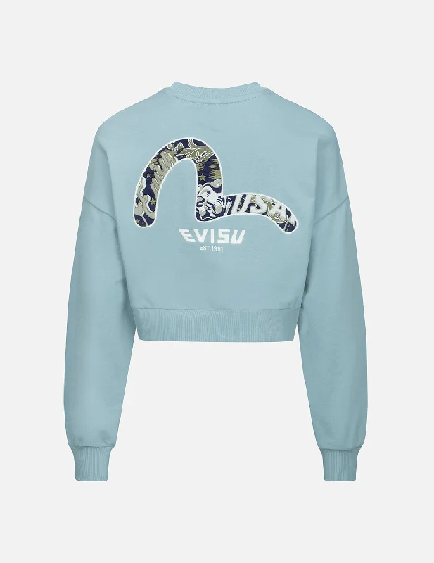 Savings Bonanza comfortable athletic sweatshirtLogo and Godhead-pattern Seagull Embroidery Cropped Sweatshirt Savings Bonanza comfortable athletic sweatshirtLogo and Godhead-pattern Seagull Embroidery Cropped Sweatshirt