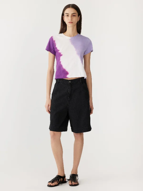 Exclusive Online Offer chic fitness hoodieDye Raw Edge Baby Tee