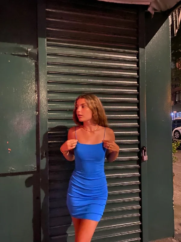 Price Drop Alert off-the-shoulder dressSexy Royal Blue Bodycon Dress,Tight Homecoming Dress  Y3019
