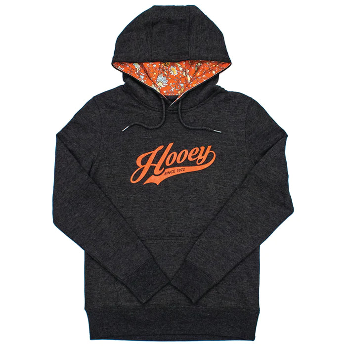 Deal Dash chic padded coatHooey Women's "PRAIRIE" CHARCOAL W/ORANGE LOGO HOODY