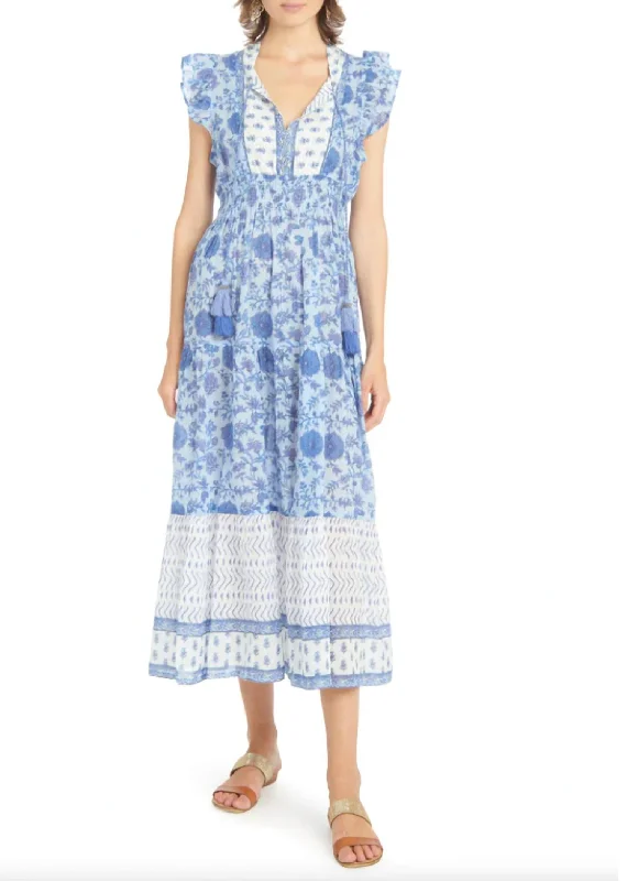 New Markdowns fitted bodycon dressArabesque Dress In Blue
