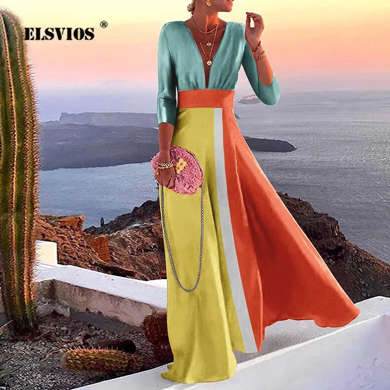 Year-End Sale long coatSexy Deep V-neck Slim Dress Lady New Fashion Elegant Printed Beach Long Dress 2023 Spring Summer For Women Party Dresses Vestido Year-End Sale long coatSexy Deep V-neck Slim Dress Lady New Fashion Elegant Printed Beach Long Dress 2023 Spring Summer For Women Party Dresses Vestido