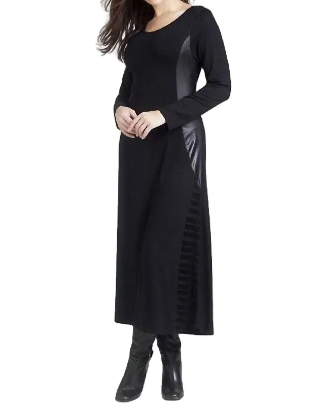 Limited Quantity luxury dressSheer Panel Maxi Dress In Black