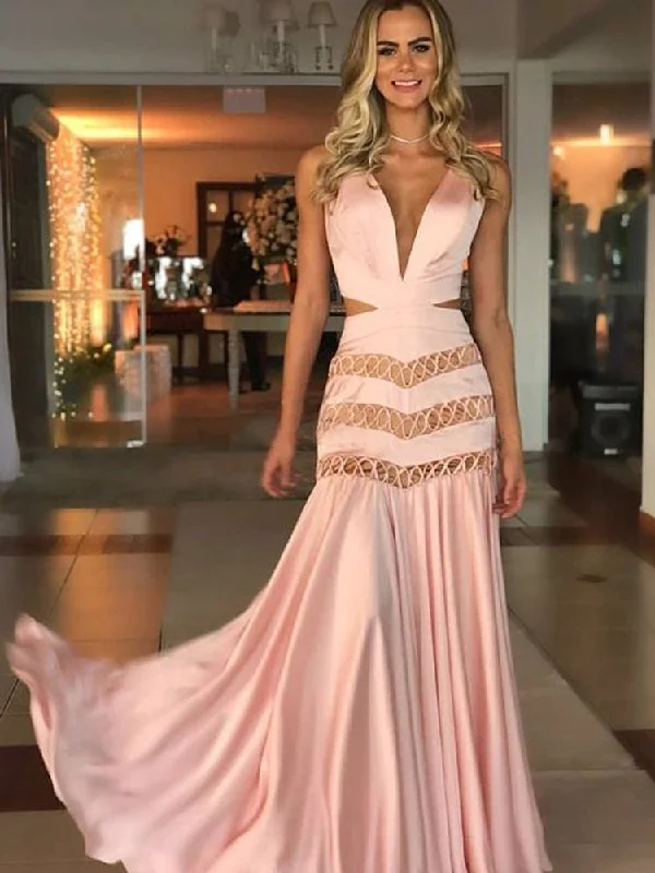 Stock Up and Save Simple Prom Dresses with Straps V-neck Pink Prom Dress Fashion Evening Dress JKL1535 Stock Up and Save Simple Prom Dresses with Straps V-neck Pink Prom Dress Fashion Evening Dress JKL1535
