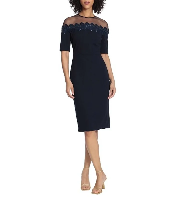 Unmissable Offer printed dressIllusions Dress In Navy