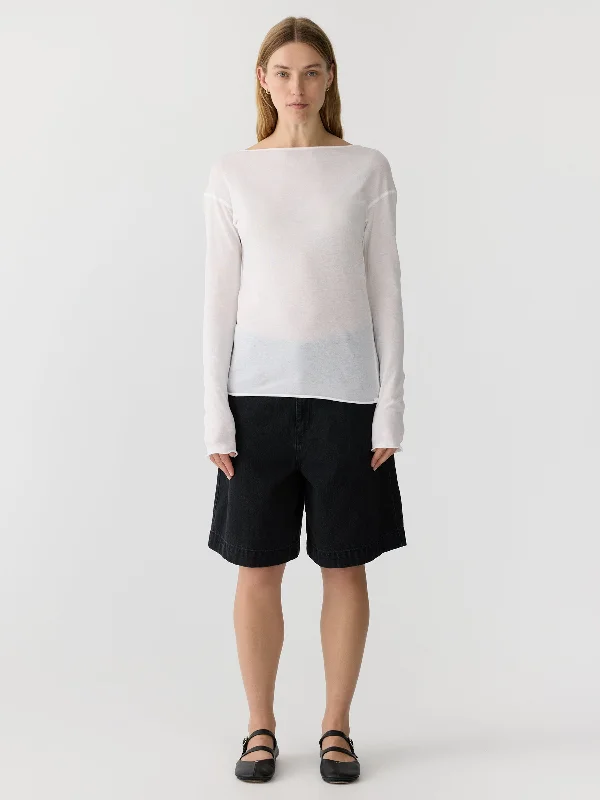 Big Discounts chic active hoodieboatneck superfine long sleeve t.shirt