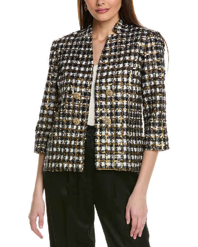 Limited Time Offer vintage trench coatSt. John Embroidered Tweed Jacket