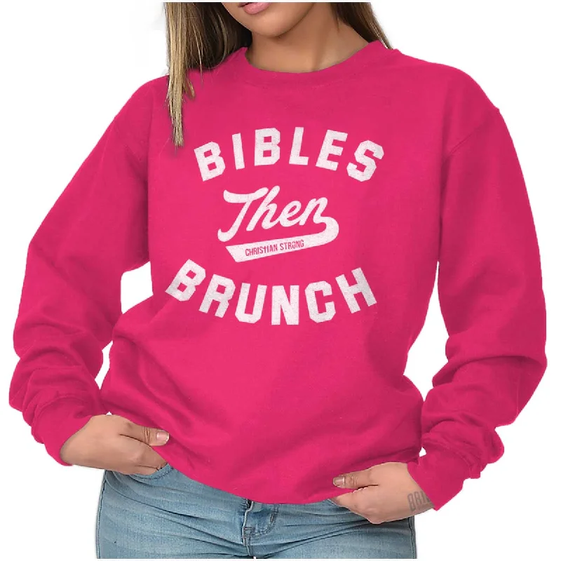 Daily Specials urban sports sweatshirtBibles Then Brunch Crewneck Sweatshirt