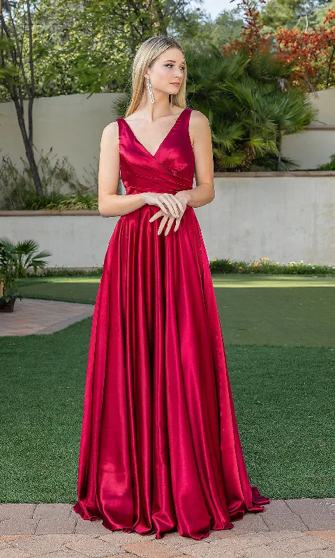 Final Markdown casual slip dressCorset-Back Long A-Line Prom Dress with Pockets