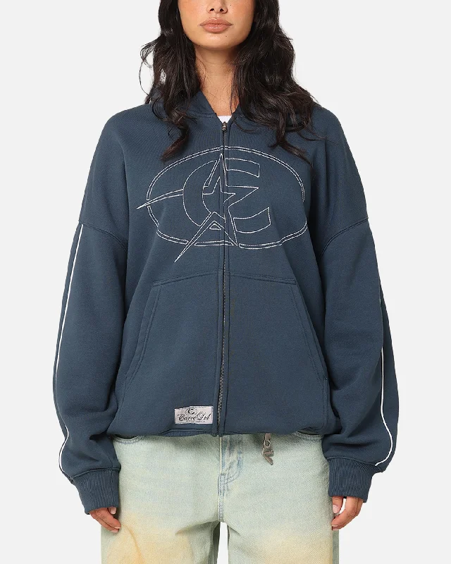 Can't Be Beat cozy hooded sweatshirtCarre C-Superstar Pipe Zip Hoodie Navy