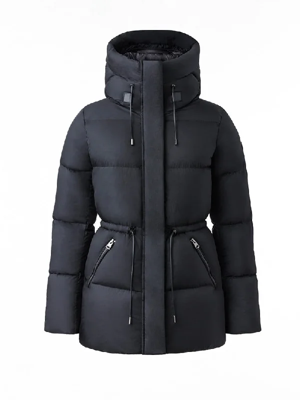 Season Finale Sale premium puffer coatFREYA Foil Sheild Down Jacket Black