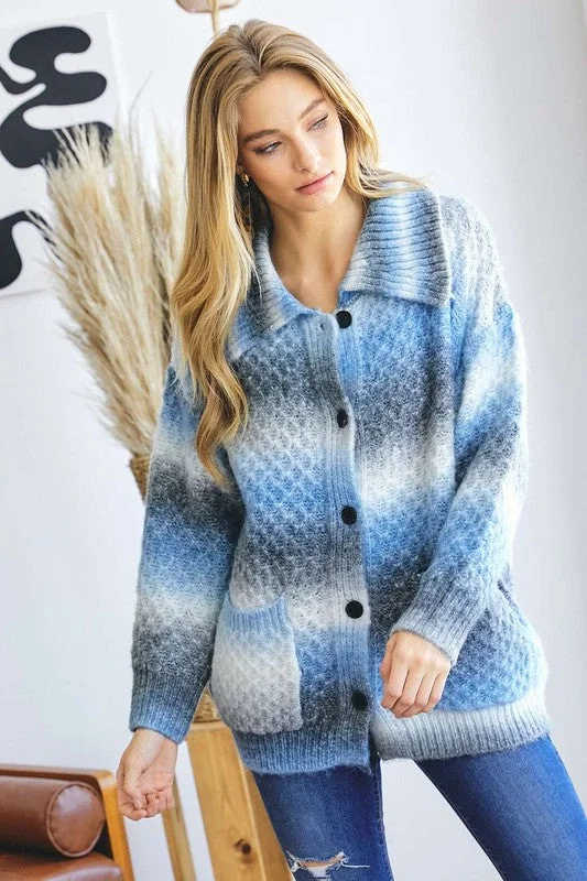Don't Wait eco-friendly sports hoodieDavi & Dani Contrast Collared Neck Button Up Cardigan with Pockets Don't Wait eco-friendly sports hoodieDavi & Dani Contrast Collared Neck Button Up Cardigan with Pockets