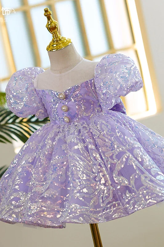 Buy More, Save More satin dressUnique Bateau Short Sleeves Sequins Flower Girl Dress Cute First Communion Dress QF1044 Buy More, Save More satin dressUnique Bateau Short Sleeves Sequins Flower Girl Dress Cute First Communion Dress QF1044
