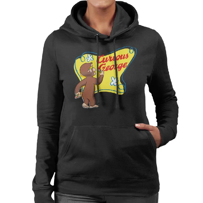 Doorbuster Deal high-fashion hoodieCurious George Writing His Name Women's Hooded Sweatshirt Doorbuster Deal high-fashion hoodieCurious George Writing His Name Women's Hooded Sweatshirt