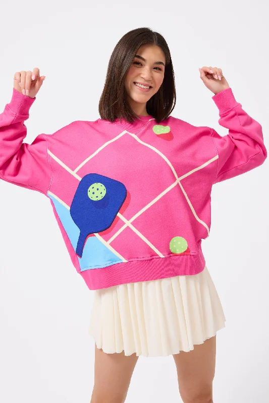 Low Prices graphic gym sweatshirtGraphic Crewneck in Terez Pink Pickleball