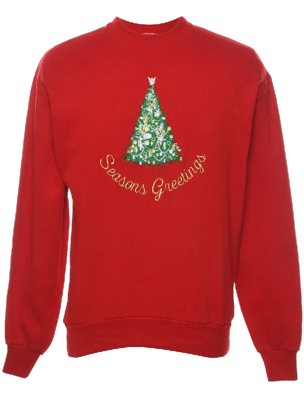 Last Chance trendy bomber coatRed Christmas Sweatshirt - L