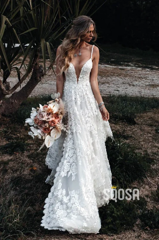 Super Deal trendy bodycon dressSexy V-neck Exquisite Lace Bohemian Wedding Dress QW2433 Super Deal trendy bodycon dressSexy V-neck Exquisite Lace Bohemian Wedding Dress QW2433
