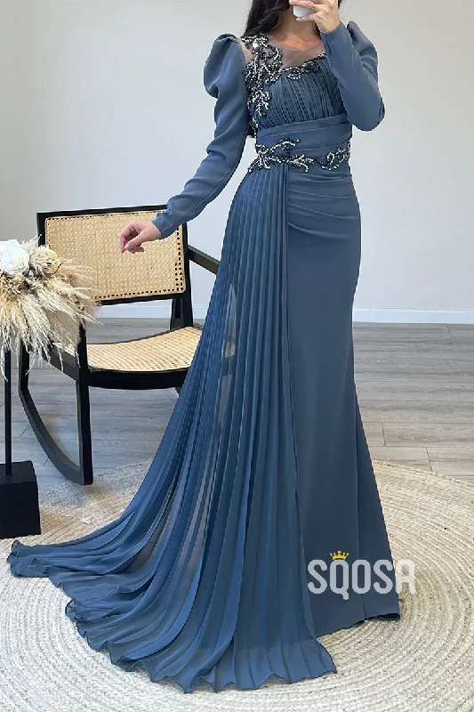 Final Markdown comfy maxi dressUnique Beaded Round A-Line Chiffon Dusty Blue Long Prom Dress Evening Gown QP0909 Final Markdown comfy maxi dressUnique Beaded Round A-Line Chiffon Dusty Blue Long Prom Dress Evening Gown QP0909