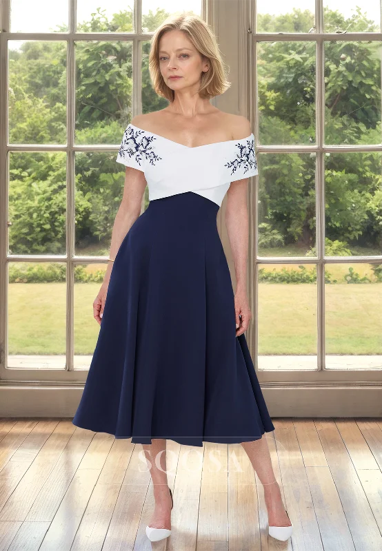 Dark Navy&White