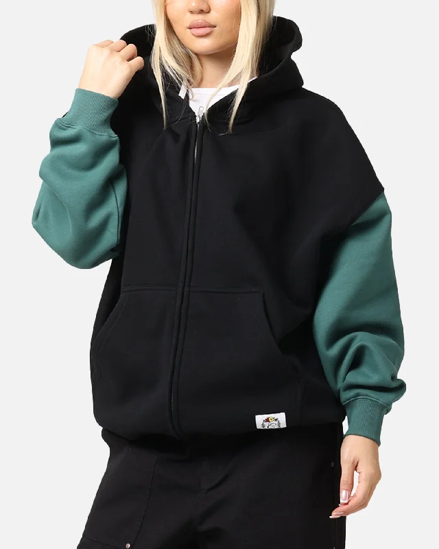 Shop and Save stylish pullover sweatshirtCarre Floral Full Zip Hoodie Black/Green