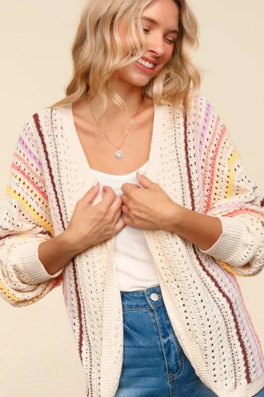 Exclusive Online Offer fitted workout sweatshirtHaptics Full Size Striped Crochet Open Front Cardigan Exclusive Online Offer fitted workout sweatshirtHaptics Full Size Striped Crochet Open Front Cardigan