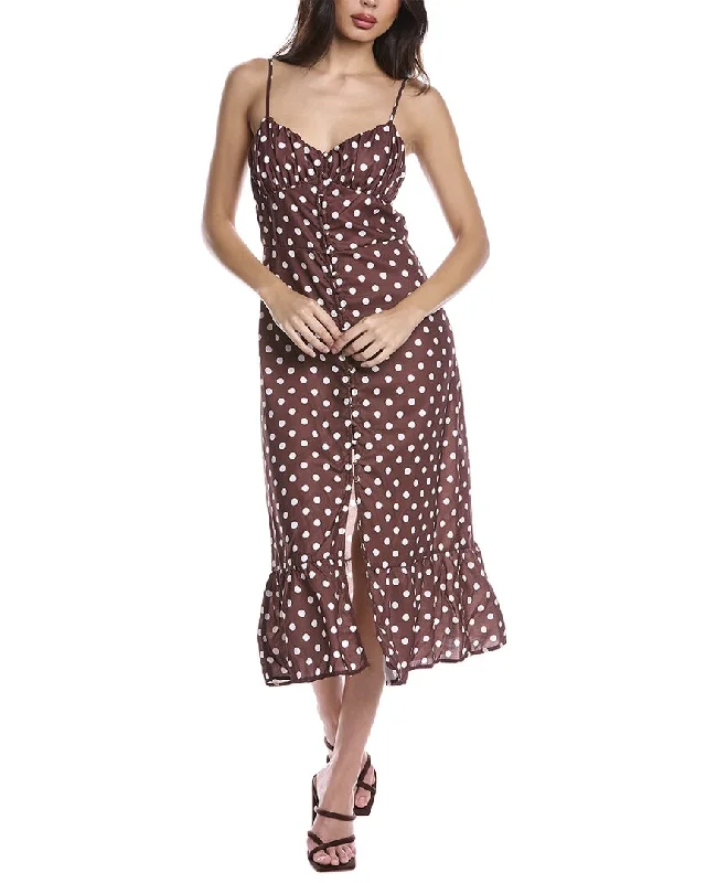 Major Savings long sleeve dressAvantlook Polka Dot Midi Dress