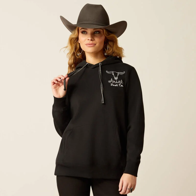 Exclusive Online Offer fashionable quilted coatAriat Women's Steer Stitch Hoodie - Black Exclusive Online Offer fashionable quilted coatAriat Women's Steer Stitch Hoodie - Black
