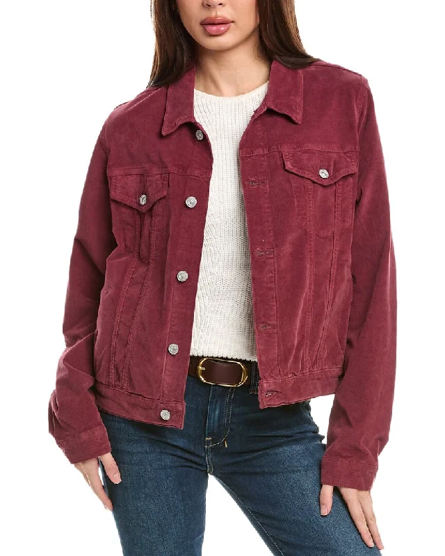 Markdowns breathable jacket7 For All Mankind Classic Corduroy Cropped Trucker Jacket Markdowns breathable jacket7 For All Mankind Classic Corduroy Cropped Trucker Jacket