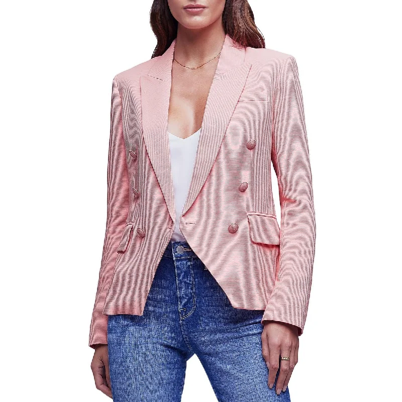 Daily Deals wool-blend coatKenzie Womens Office Career Double-Breasted Blazer