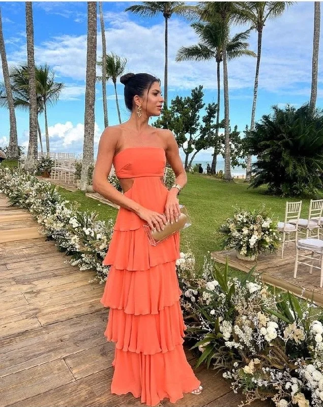 Super Bargain bohemian dressModest Strapless Tiered Long Prom Dress,Wedding Guest Dress Y3077 Super Bargain bohemian dressModest Strapless Tiered Long Prom Dress,Wedding Guest Dress Y3077