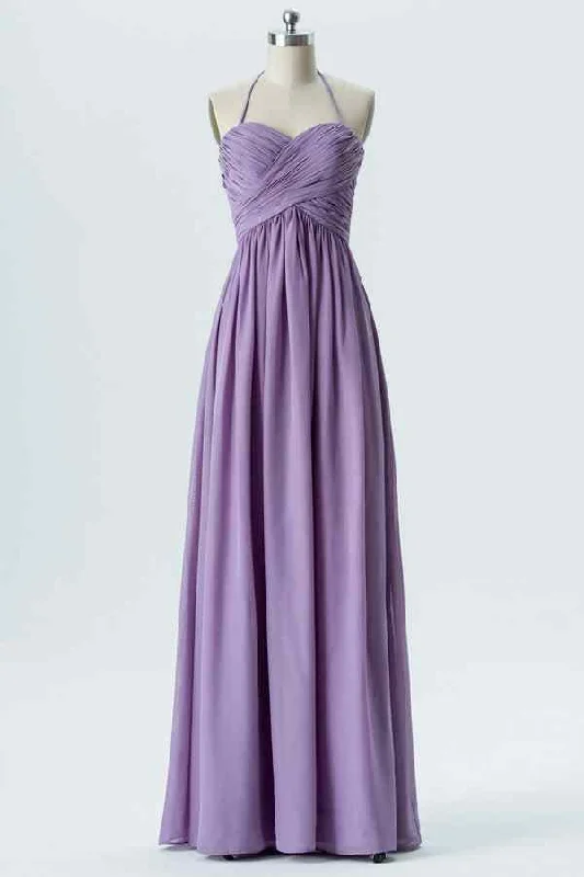 Final Markdown textured dressLavender A-line Bow Tie Back Pleated Chiffon Long Bridesmaid Dress Final Markdown textured dressLavender A-line Bow Tie Back Pleated Chiffon Long Bridesmaid Dress