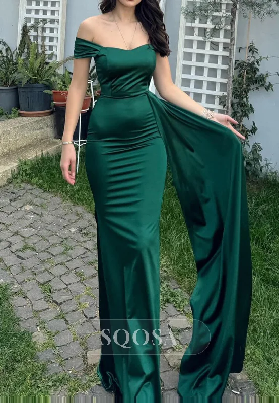 Today’s Special ashionable dressChic Fitted Off-Shoulder Empire With Train Party Prom Evening Dress QP3547